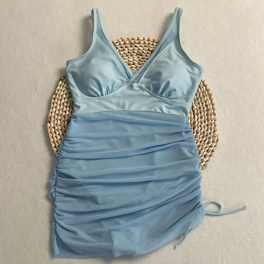 Sexy Bikini Set One-piece Swimsuit Skirt Tight Plus Size