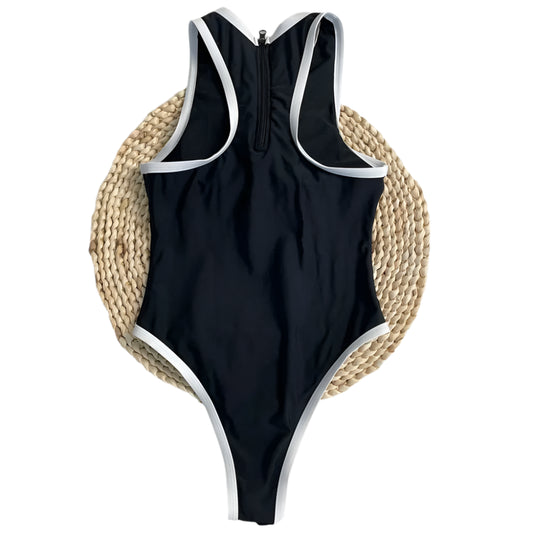 Patchwork One Piece Swimsuit
