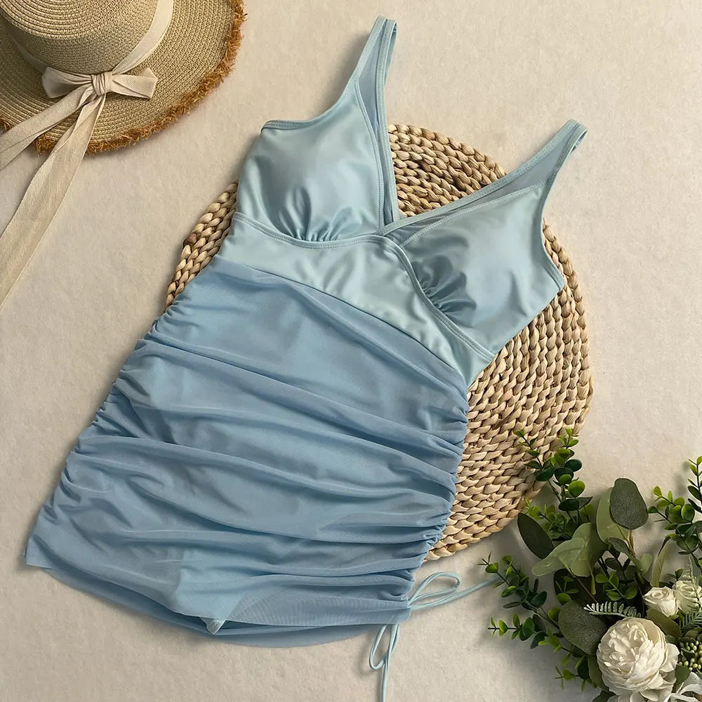 Sexy Bikini Set One-piece Swimsuit Skirt Tight Plus Size