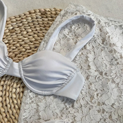 Sexy There-piece Bikini Set Female Swimsuit