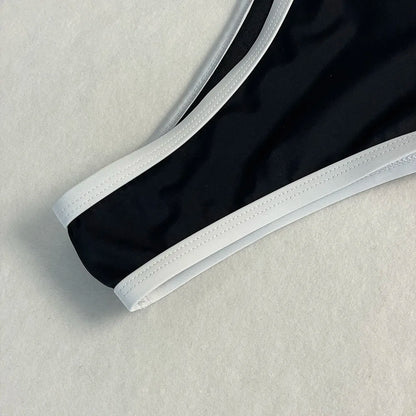 Patchwork One Piece Swimsuit