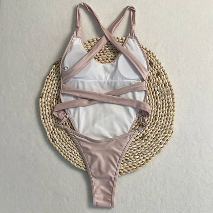 Patchwork One-Piece Swimsuit