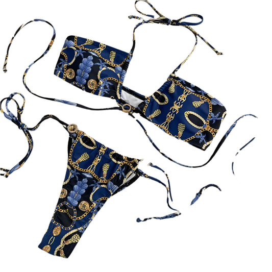 New Women's Two-Piece Bikini Set Lace-Up