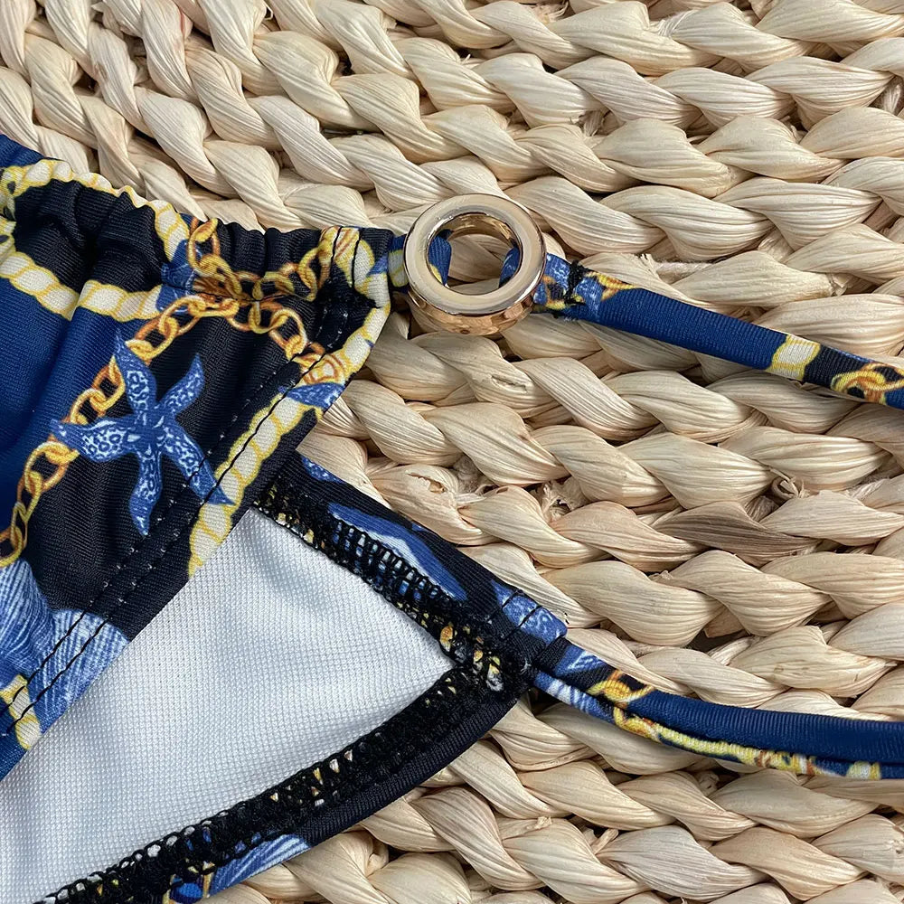 New Women's Two-Piece Bikini Set Lace-Up